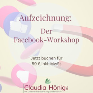 Facebook Workshop - Als Aufzeichnung buchbar