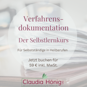 Onlinekurs: Verfahrensdokumentation selbst erstellen
