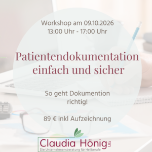 Workshop Patientendokumentation einfach und sicher