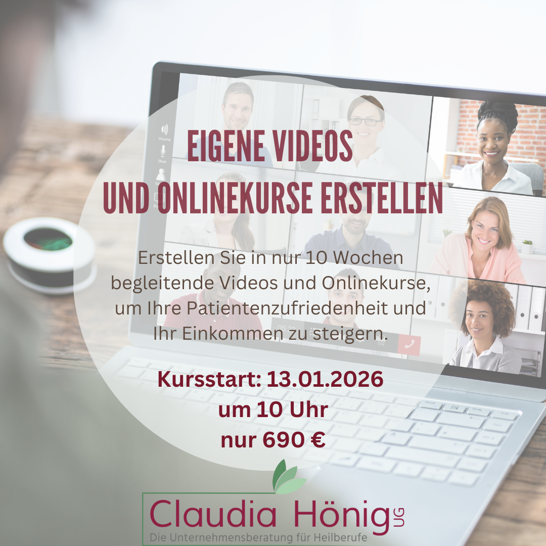 Begleitende Videos und Onlinekurse erstellen. Start am 13.01.2026