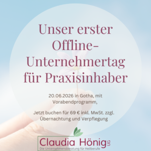 1. Offline-Unternehmertag für Praxisinhaber am 20.06.2026