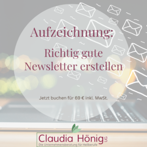 Richtig gute Newsletter Workshop - Aufzeichnung vom 21.11.2024 buchbar