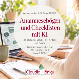 Workshop: Anamnesebögen und Checklisten mit KI