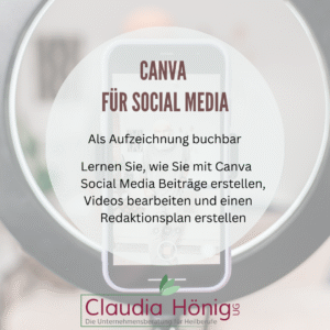 Canva 2025 - Social Media - Workshop am 21.05.2025 - Als Aufzeichnung buchbar
