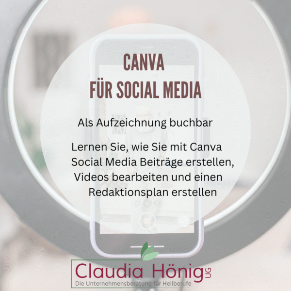 Canva 2025 - Social Media - Workshop am 21.05.2025 - Als Aufzeichnung buchbar
