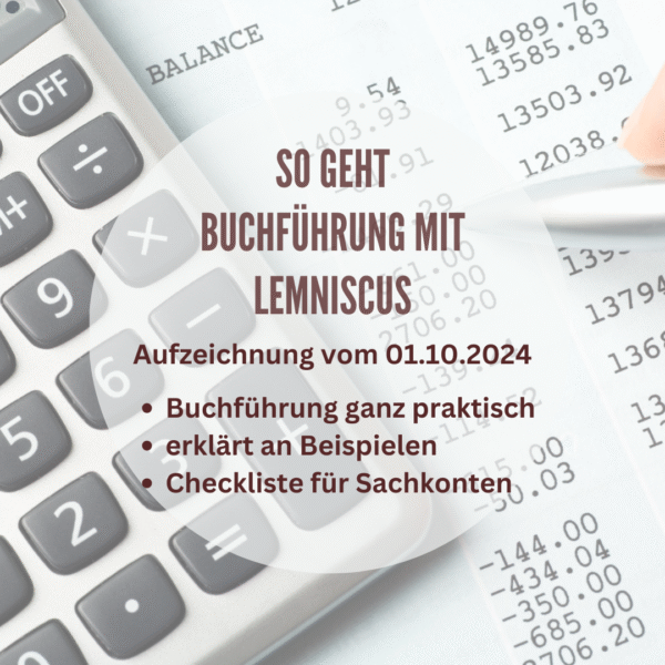 So geht Buchführung mit lemniscus - Aufzeichnung zum Abendworkshop vom 01.10.24