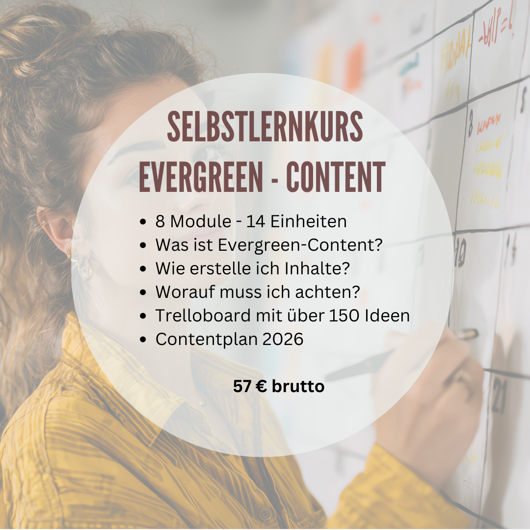 Selbstlernkurs Evergreen Content für nachhaltige Sichtbarkeit